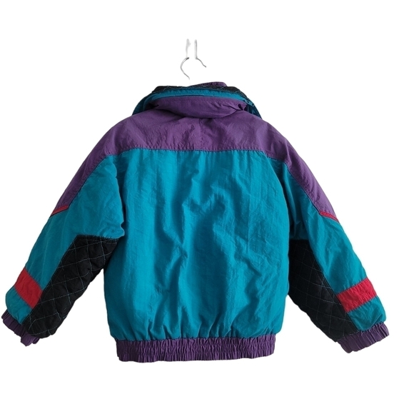 VTG Jordache Bright 80s Colorblock Ski Snow Jacket - Picture 2 of 11